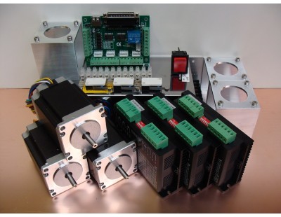 Stepper Motor Digital Kit 2.2Nm x 3 Axis + 3 Mounts Nema23 Stepper Motor Digital Kit 2.2Nm x 3 Axis + 3 Mounts Nema23